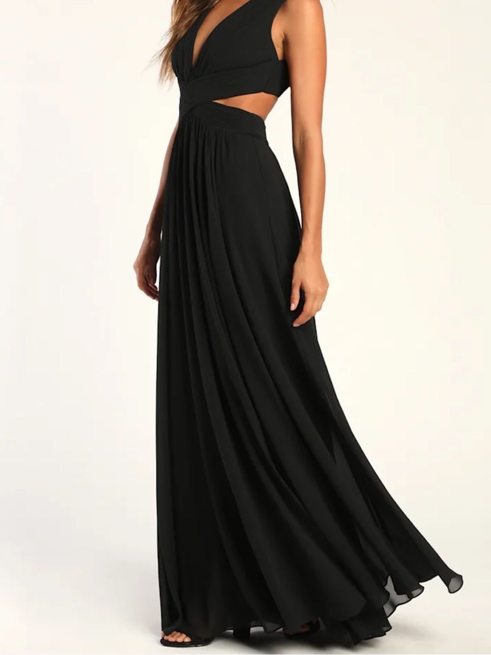 Lulu's Vivid Imagination Black Cutout Maxi Dress l - Picture 4 of 16